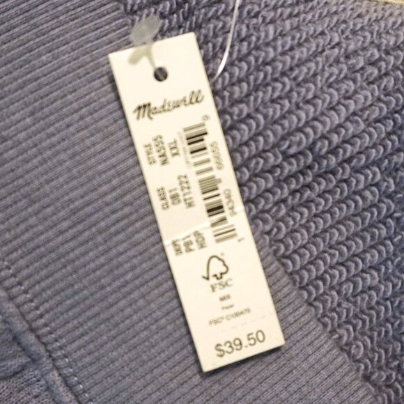 Madewell Lavander Shorts Terry Cloth White Side Strips Pull On Retro Women’s XXL - Picture 6 of 7